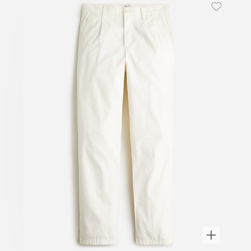 Jcrew Pleated Slouchy Boyfriend Chino Pant